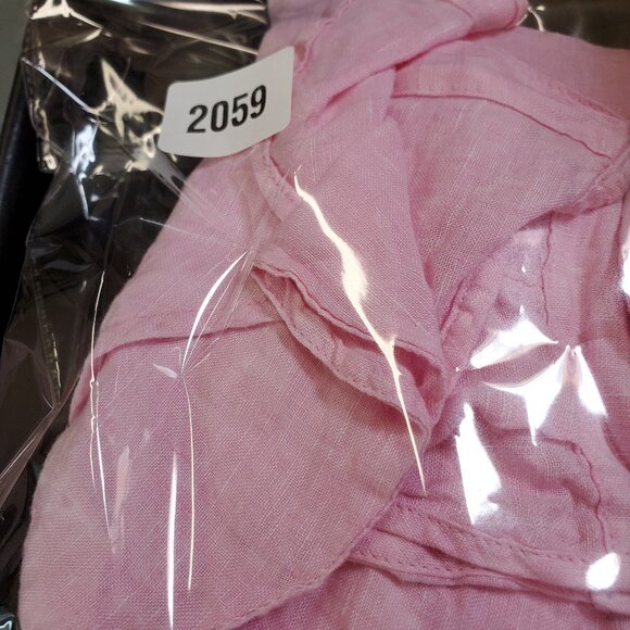 Lilly Pulitzer Linen Shirt Womens XXS Long Sleeve Button Up Pink Pockets - Picture 9 of 9